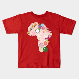 Cream Flower Africa Kids T-Shirt